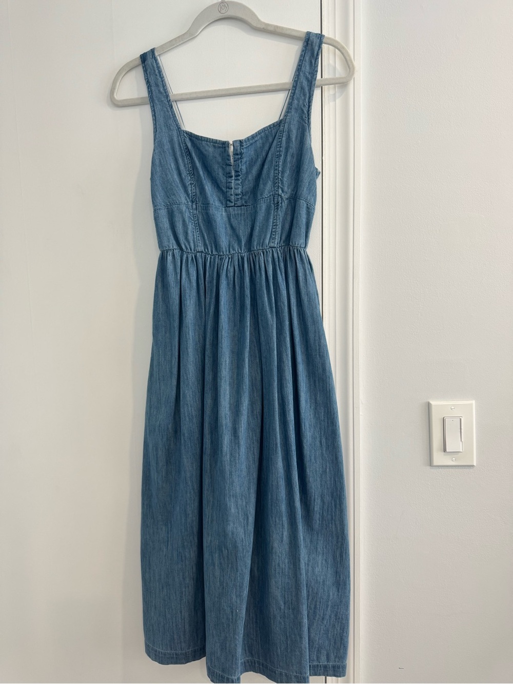 Aerie Corset Denim Midi Dress Small